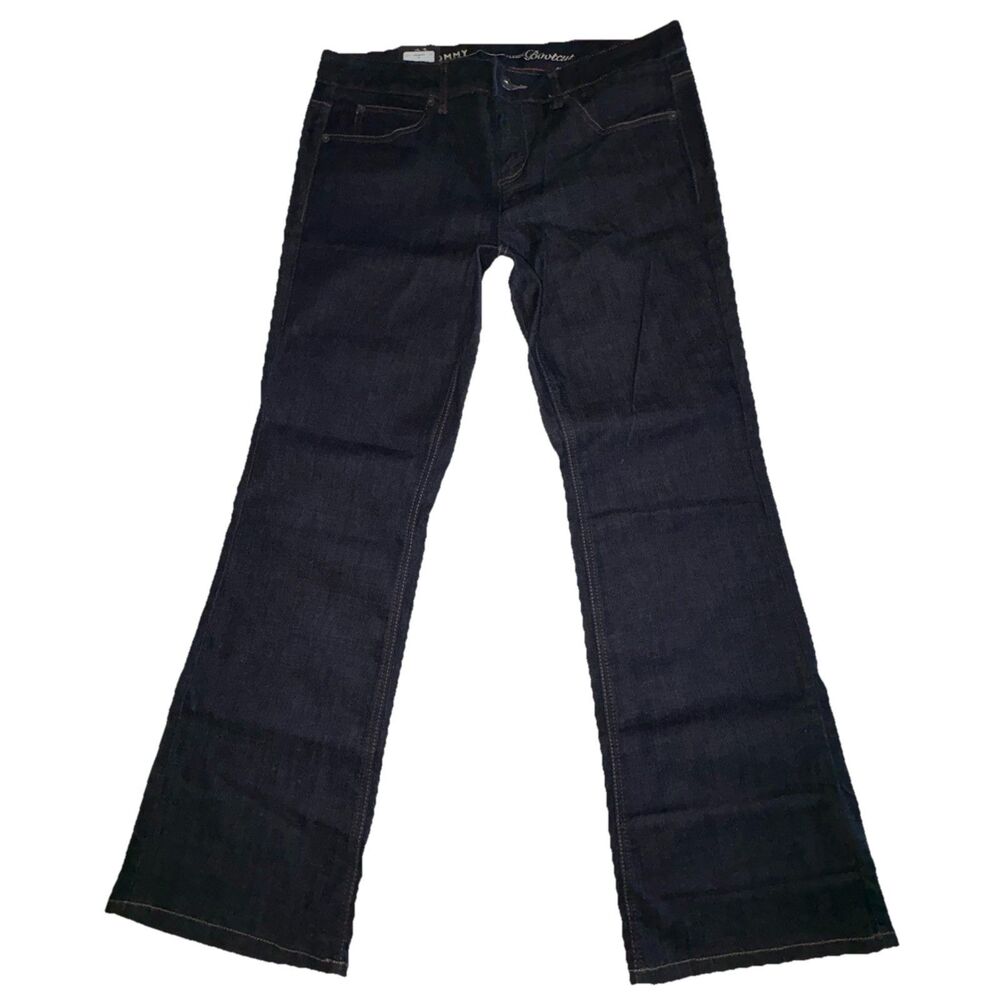 Tommy Hilfiger Womens Classic Bootcut Jeans Size 12S NWT Dark Wash Cotton Blend